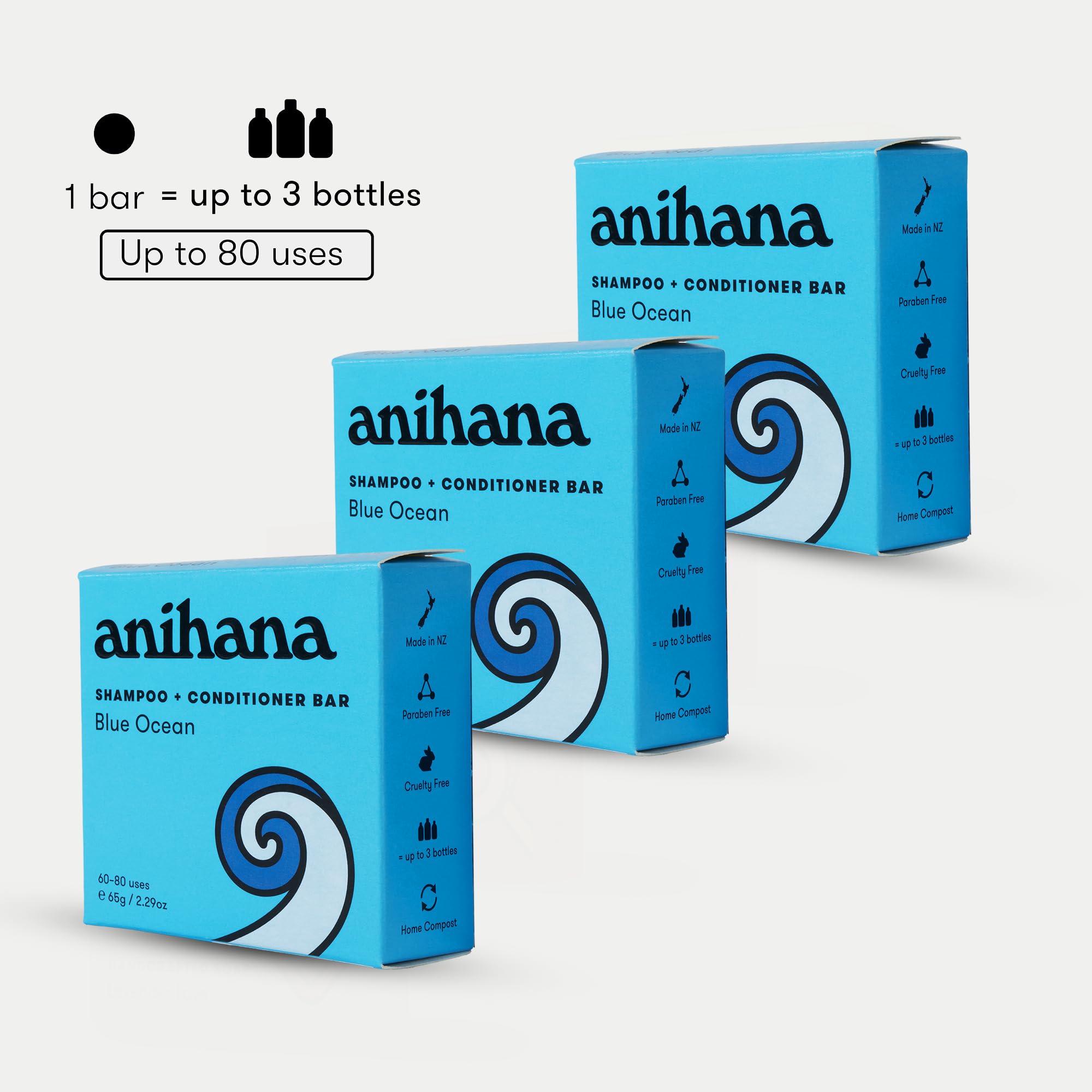 Anihana plastic-free hair wash bar in hand