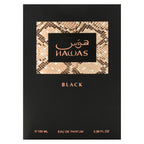 Authentic Rasasi Hawas Black luxury cologne for men close up shot
