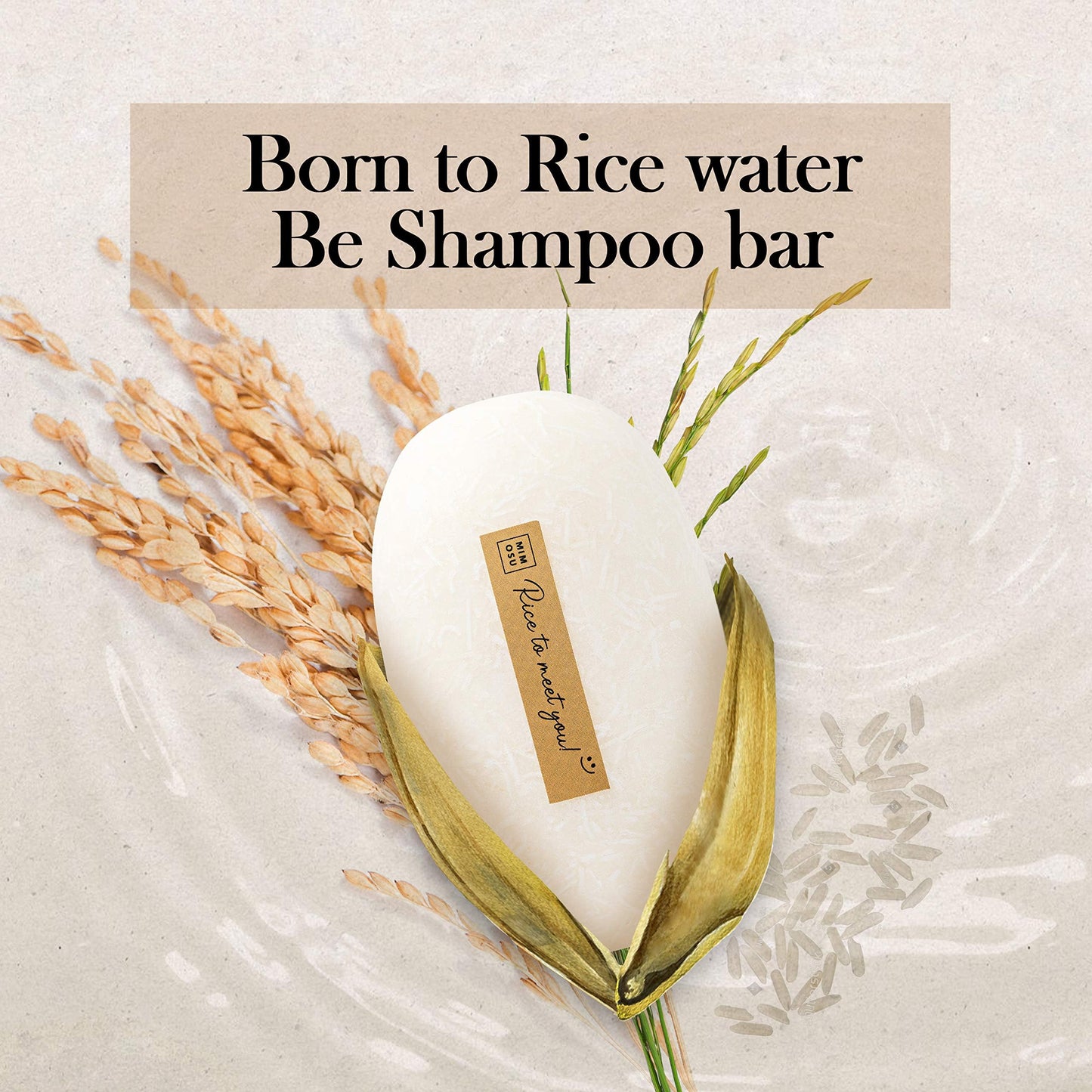 Travel friendly Mimosu rice water shampoo bar