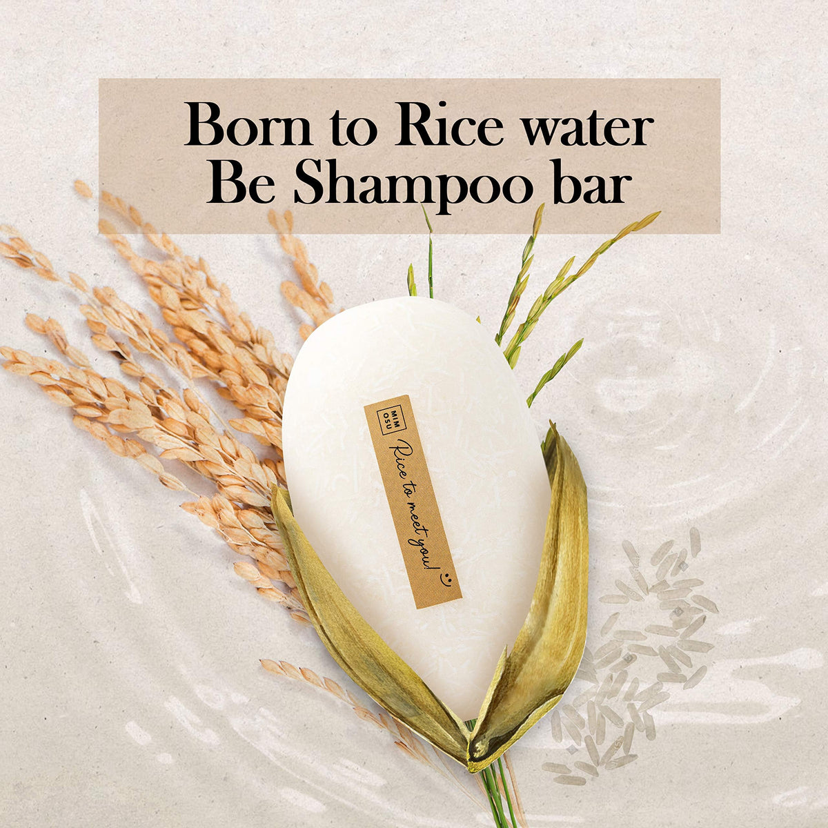 Travel friendly Mimosu rice water shampoo bar
