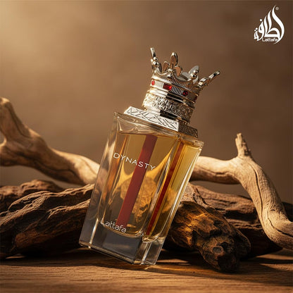 Lattafa Dynasty fresh ginger and rooibos tea notes long lasting luxury scent