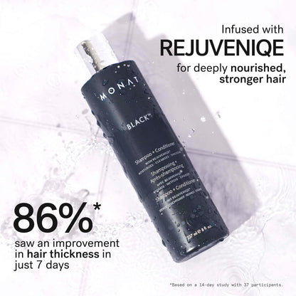 Authentic imported MONAT Black hair regrowth shampoo and conditioner for premium grooming