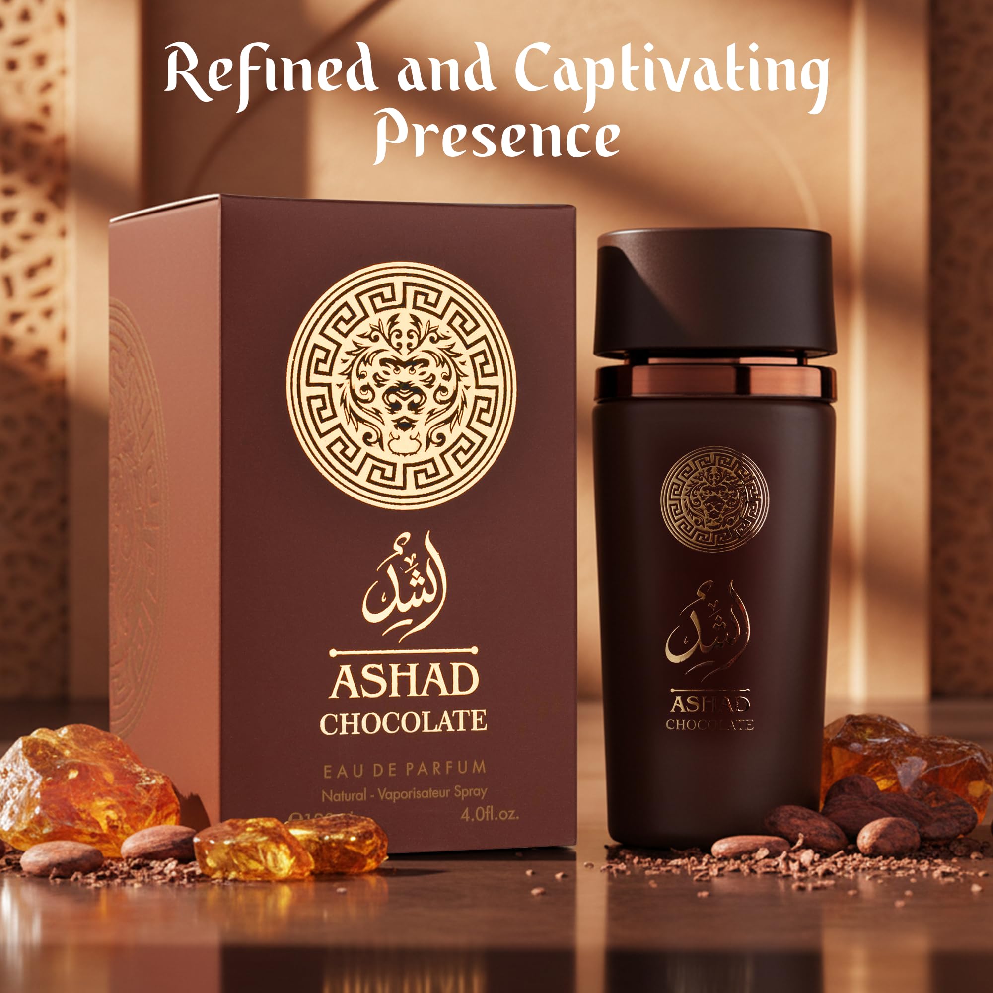 Saadah Ashad Chocolate luxury gourmand fragrance outer packaging box
