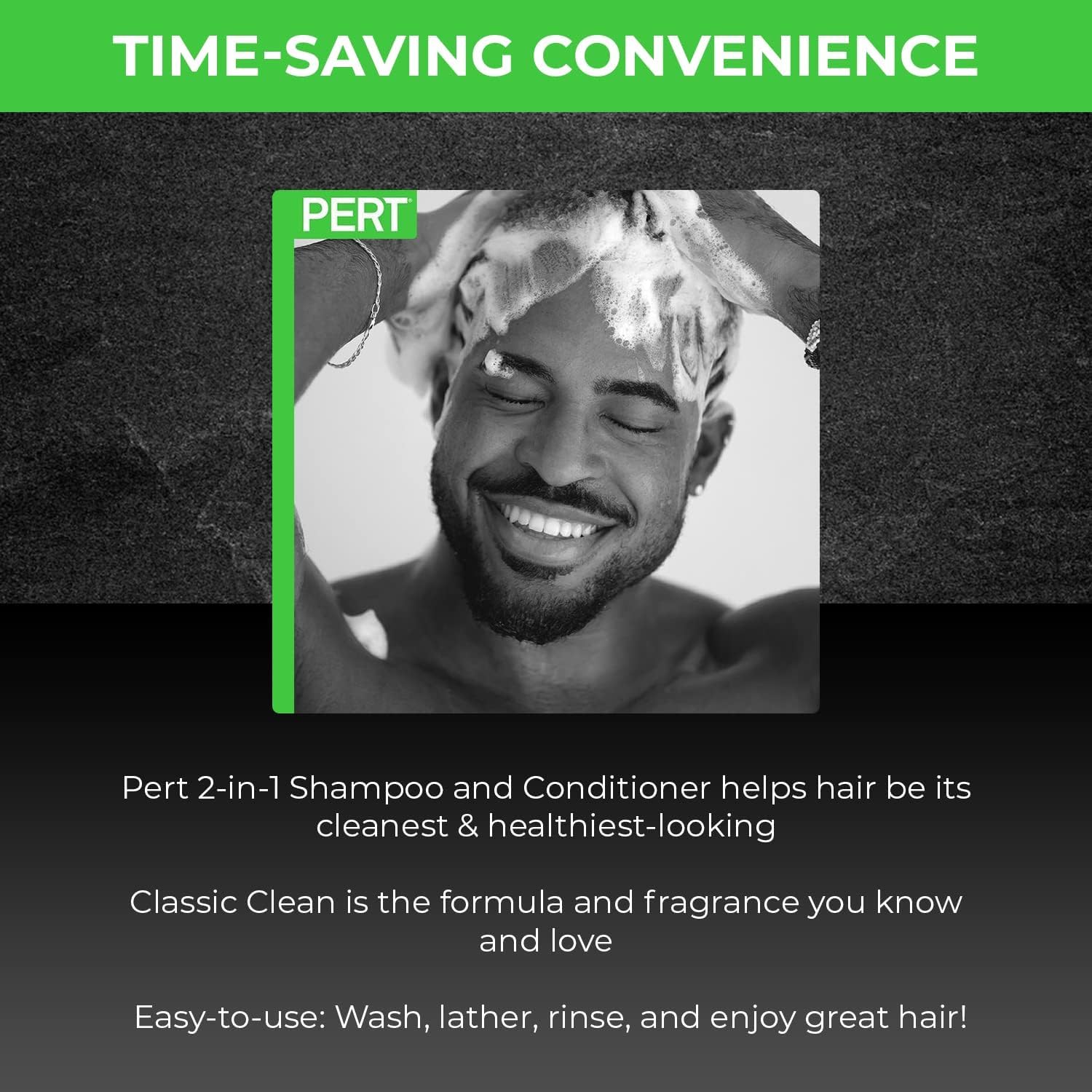 Pert Plus classic clean shampoo and conditioner bottle back label directions