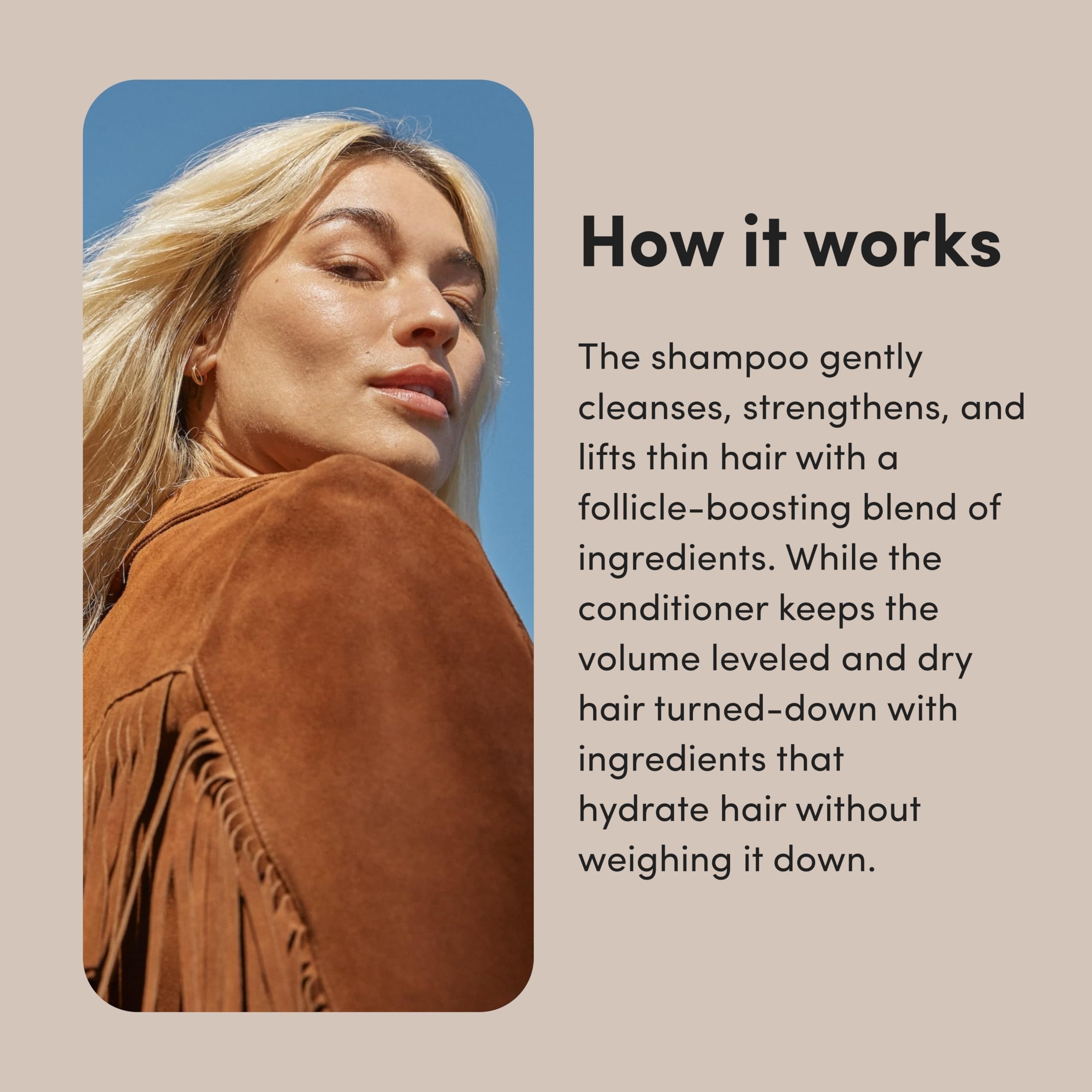 Hers Full Volume Conditioner bottle for fine hair