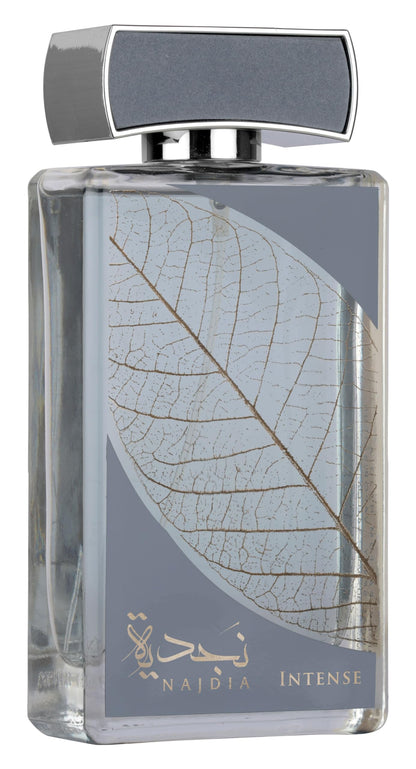 Lattafa Najdia Intense 100ml spray premium imported middle eastern cologne packaging