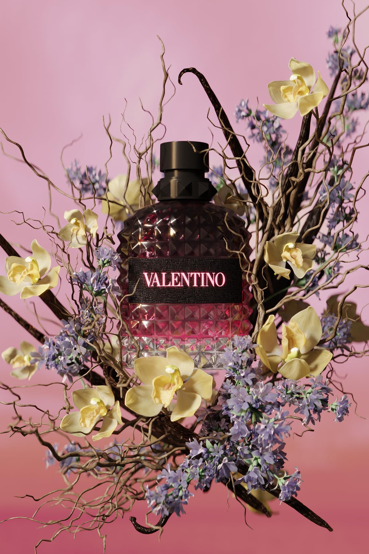 Valentino Uomo Born In Roma Intense Eau De Parfum spray nozzle view detailing the high-quality fragrance mist apparatus.