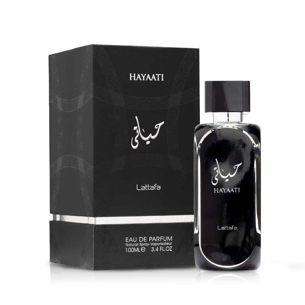 Lattafa Hayaati long lasting men perfume imported packaging side profile