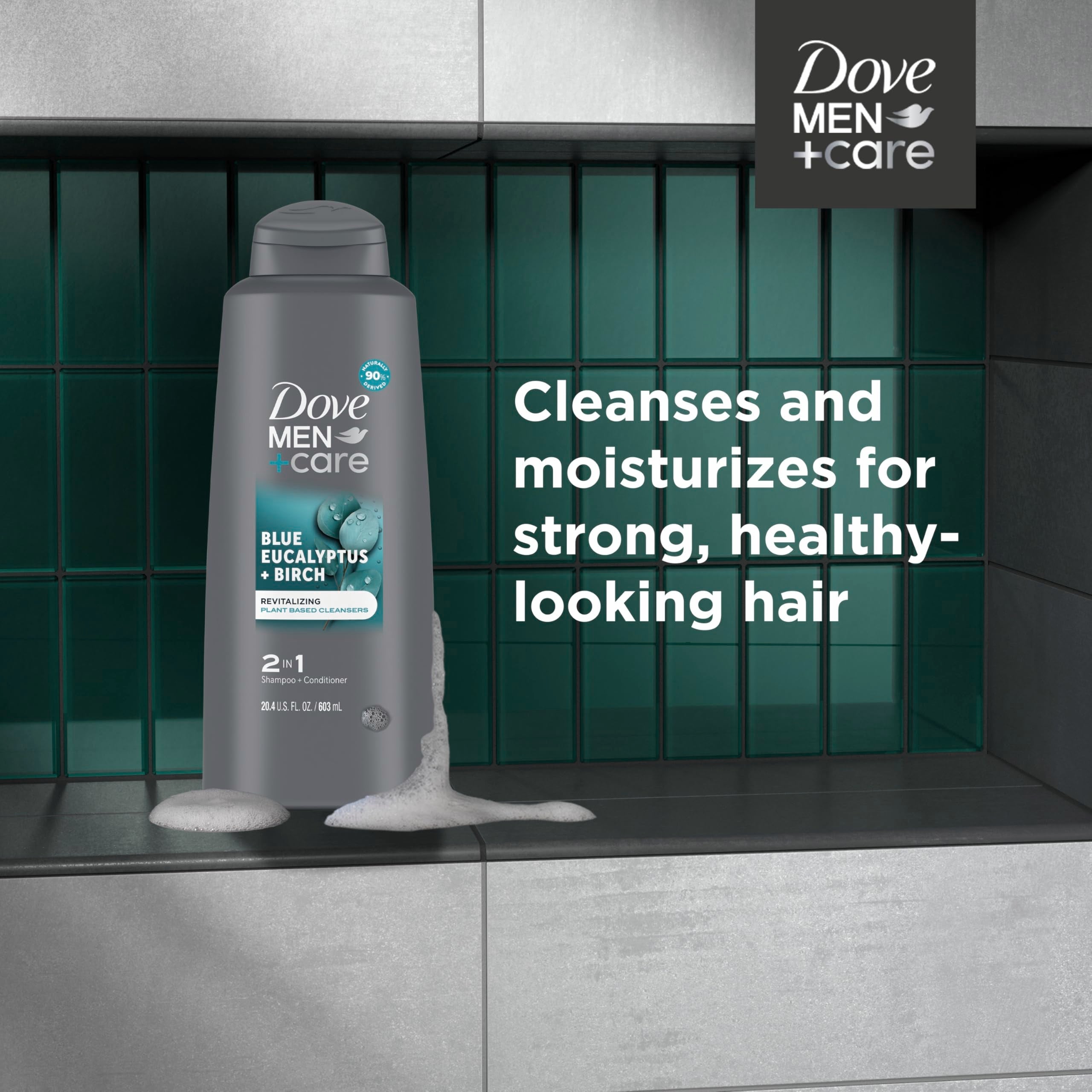 Texture of Dove Men Plus Care 2-in-1 shampoo and conditioner formula