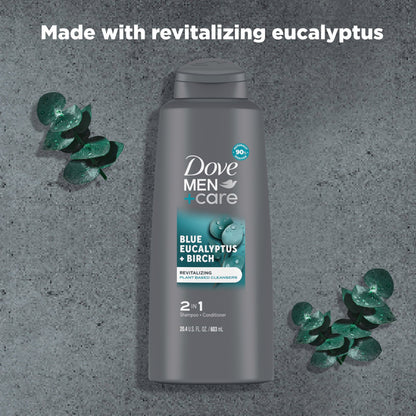 Side profile of Dove Men Plus Care 20.4 fluid ounce bottle