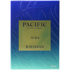 Rayhaan Pacific Aura Eau de Parfum for men standing upright against a clean background