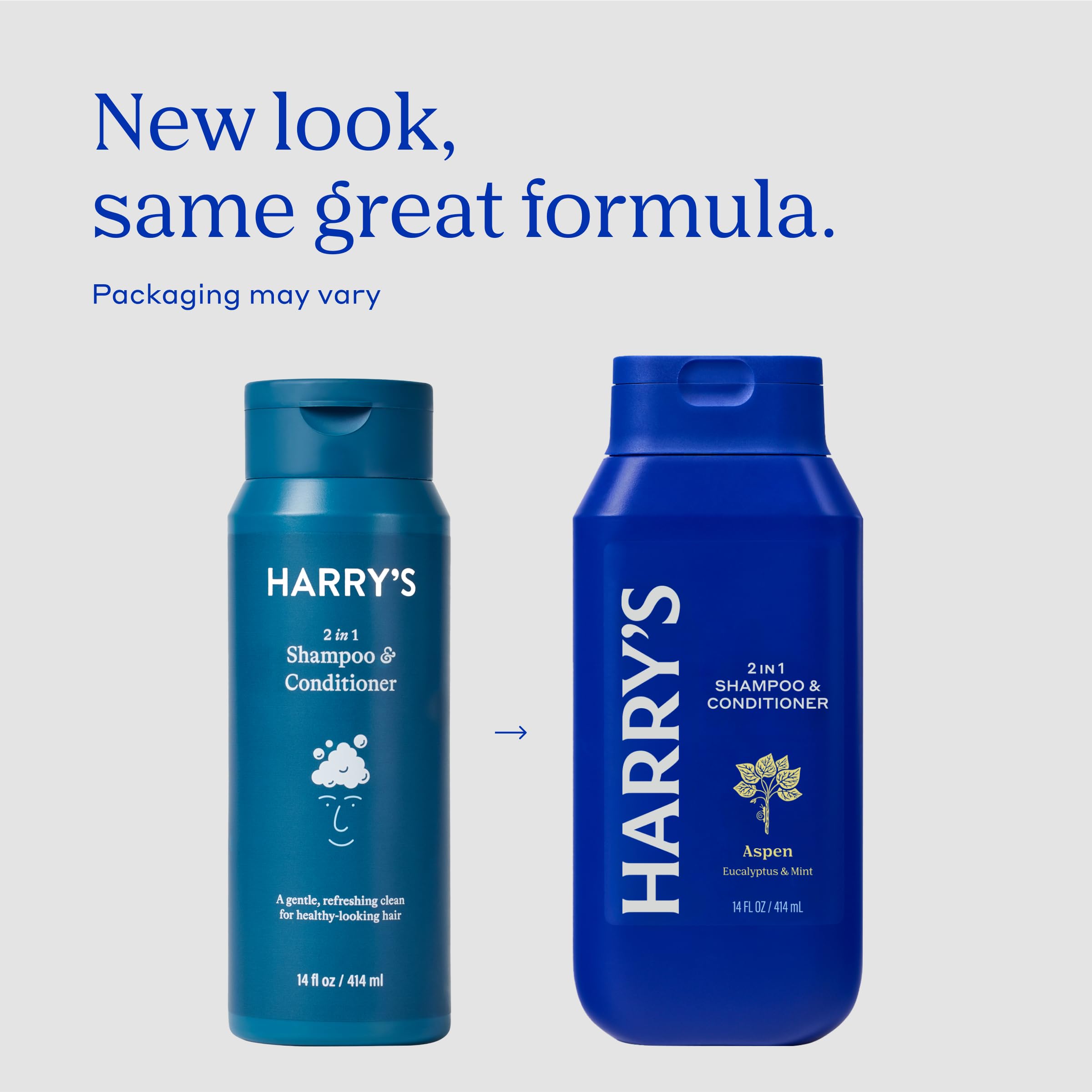 Harry's 2-in-1 shampoo and conditioner ingredients label