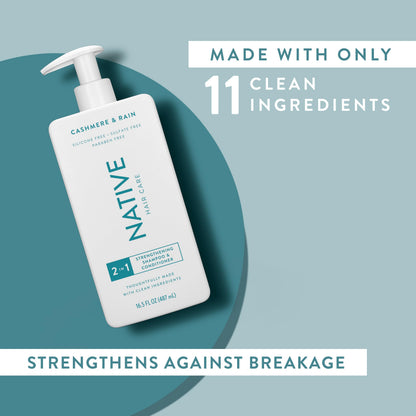 Native sulfate-free 2-in-1 shampoo and conditioner packaging design