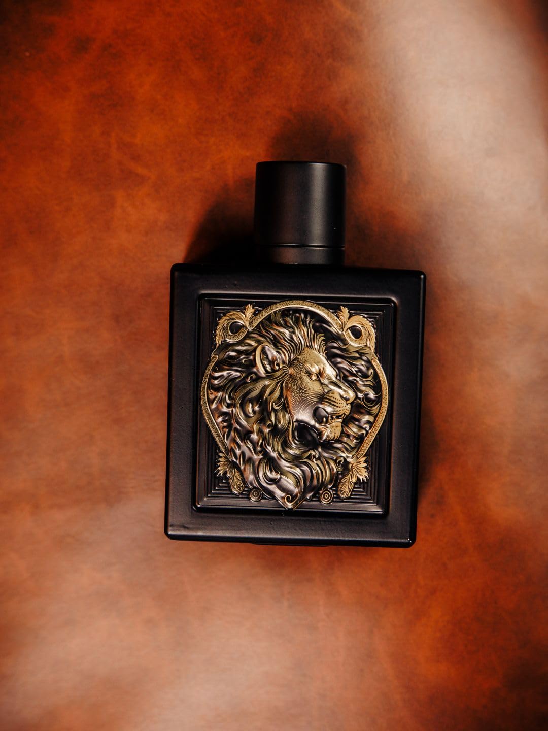 Authentic Rayhaan Lion Eau De Parfum for Him premium black matte packaging and bottle presentation.