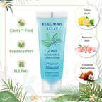 Close up of Bergman Kelly Tropical Waterfall travel size bottle