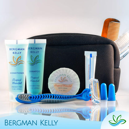 Grouped Bergman Kelly shampoo and conditioner tubes