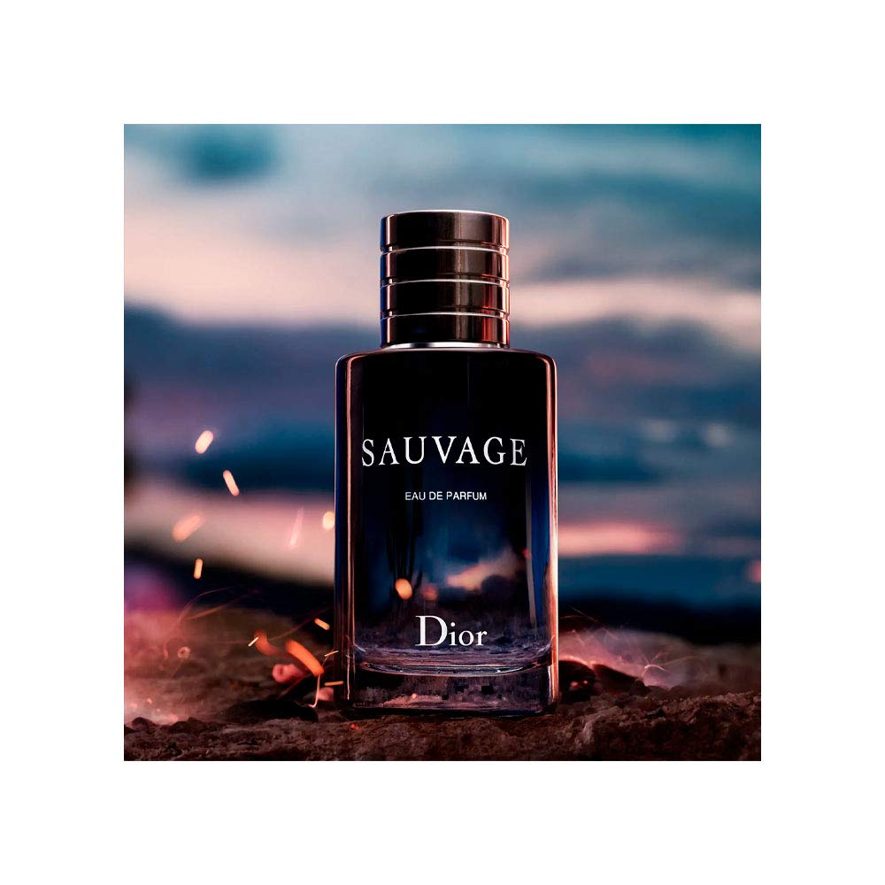 Imported Dior Sauvage Eau De Parfum 3.4 Ounce elegant dark blue packaging