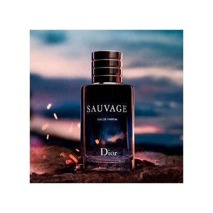 Imported Dior Sauvage Eau De Parfum 3.4 Ounce elegant dark blue packaging