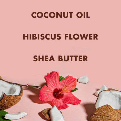 Detail view of Shea Moisture Kids Coconut and Hibiscus hair care bottle