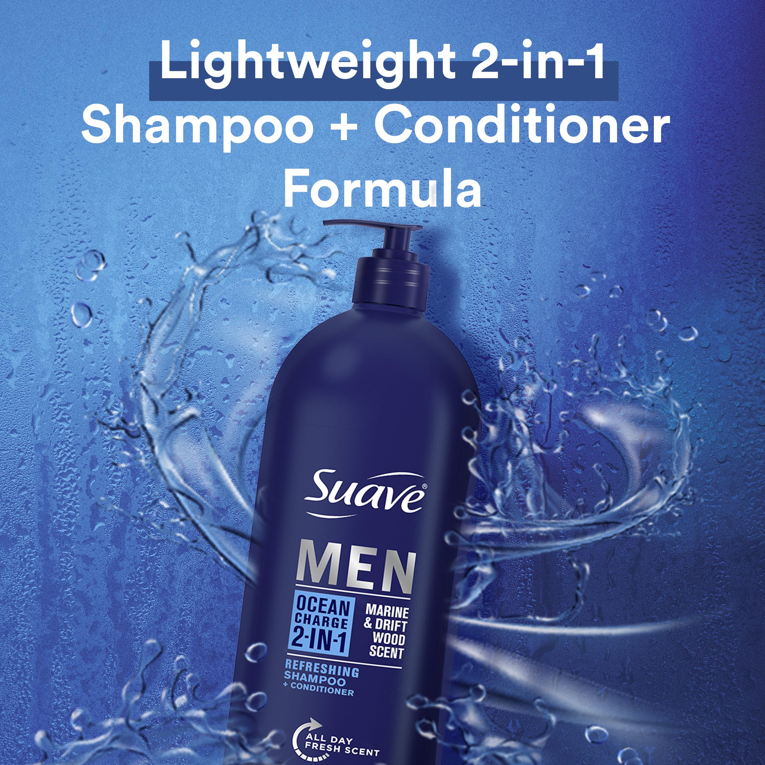 Suave Men Ocean Charge bottle showing Pro Vitamin B5 label