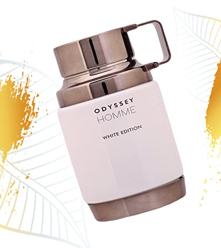 Armaf Odyssey Homme White spray bottle showing white design details