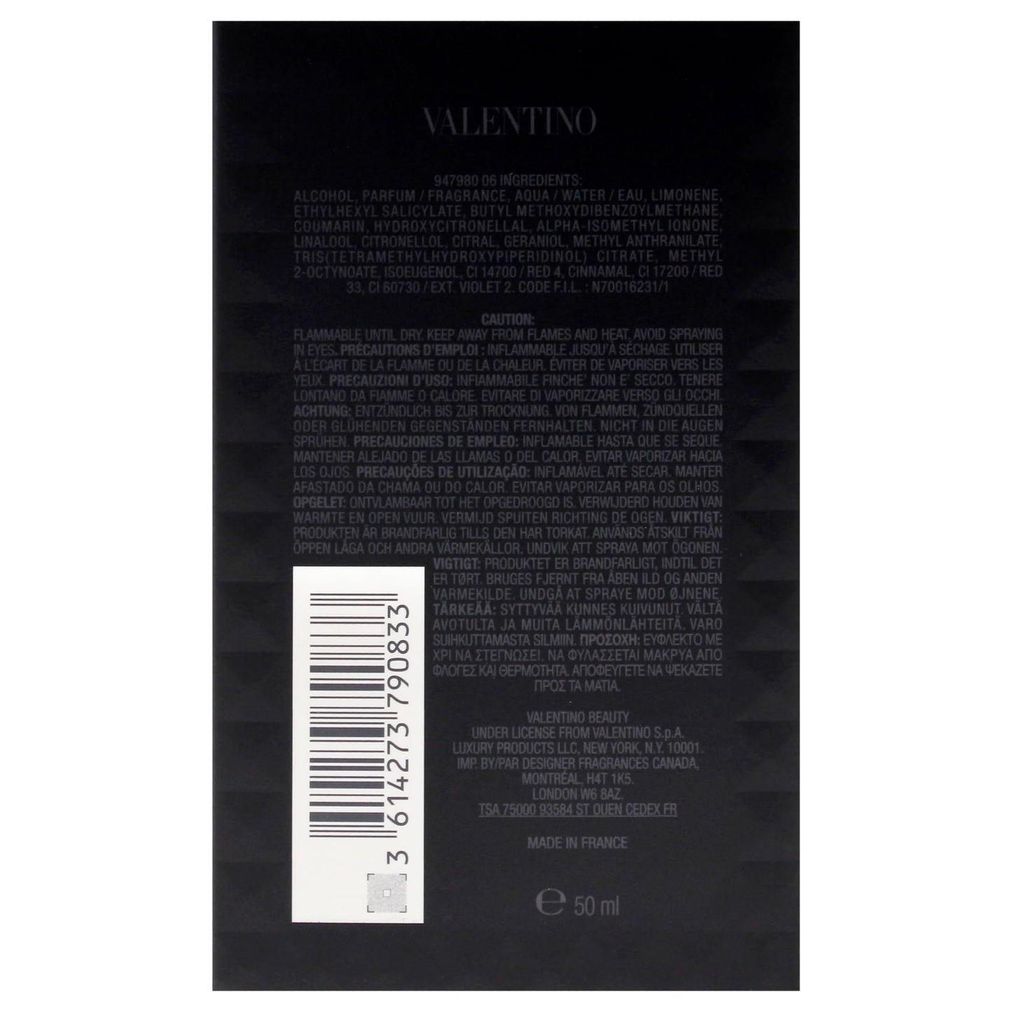 Valentino Uomo Born In Roma Intense 50ml bottle held in hand