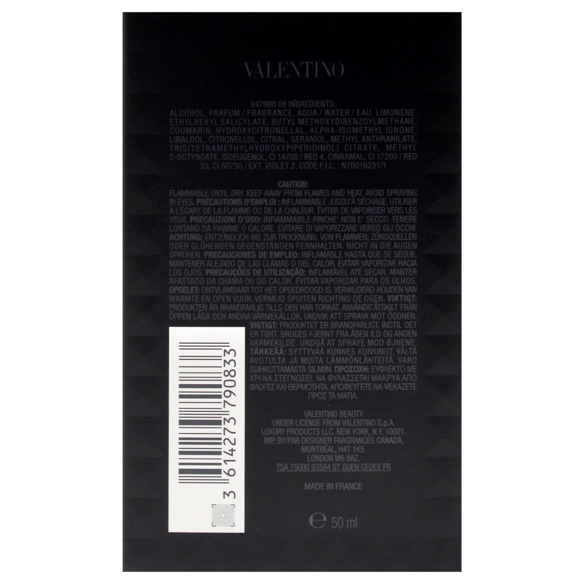 Valentino Uomo Born In Roma Intense 50ml bottle held in hand