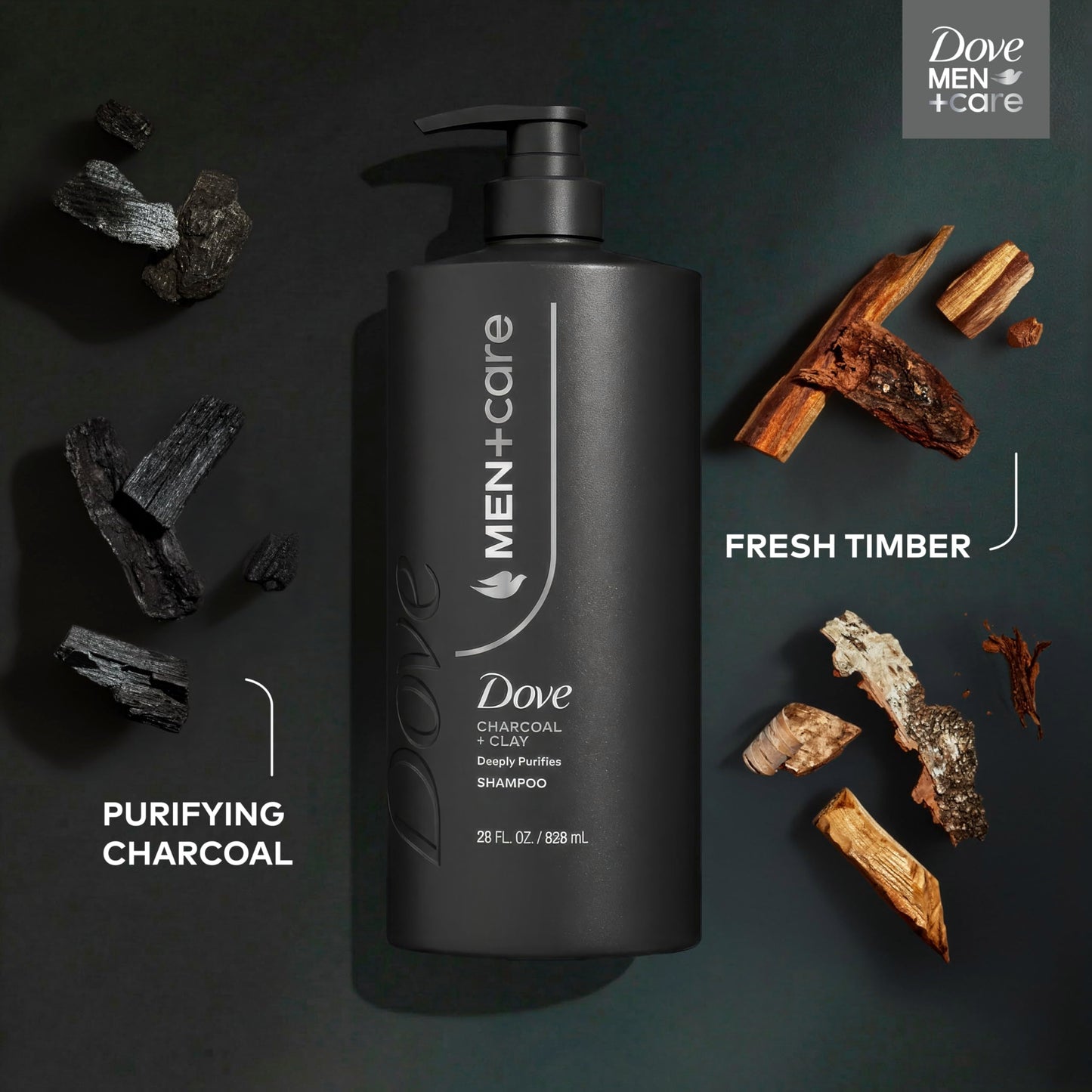 Detailed view of the charcoal and clay ingredients list
