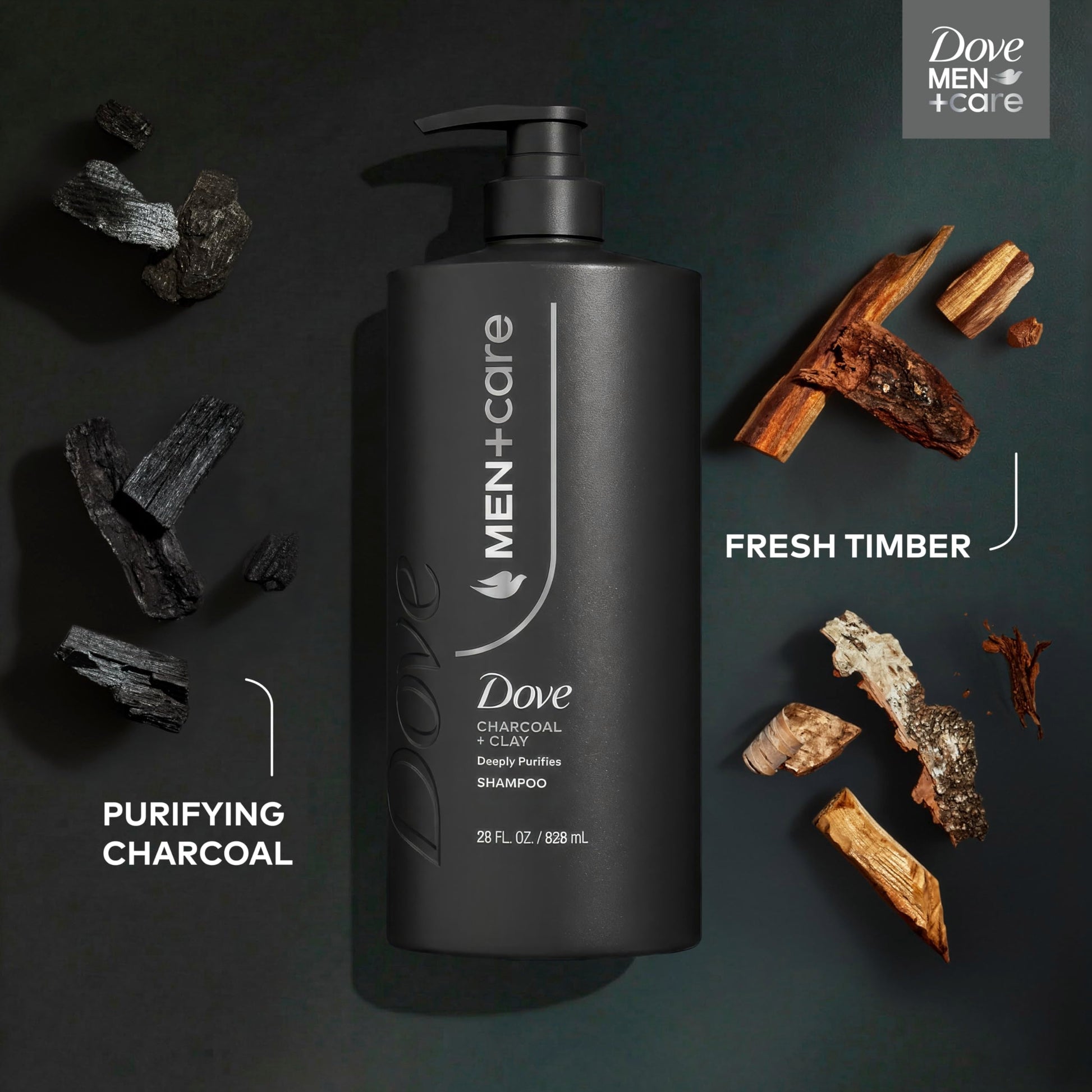 Detailed view of the charcoal and clay ingredients list