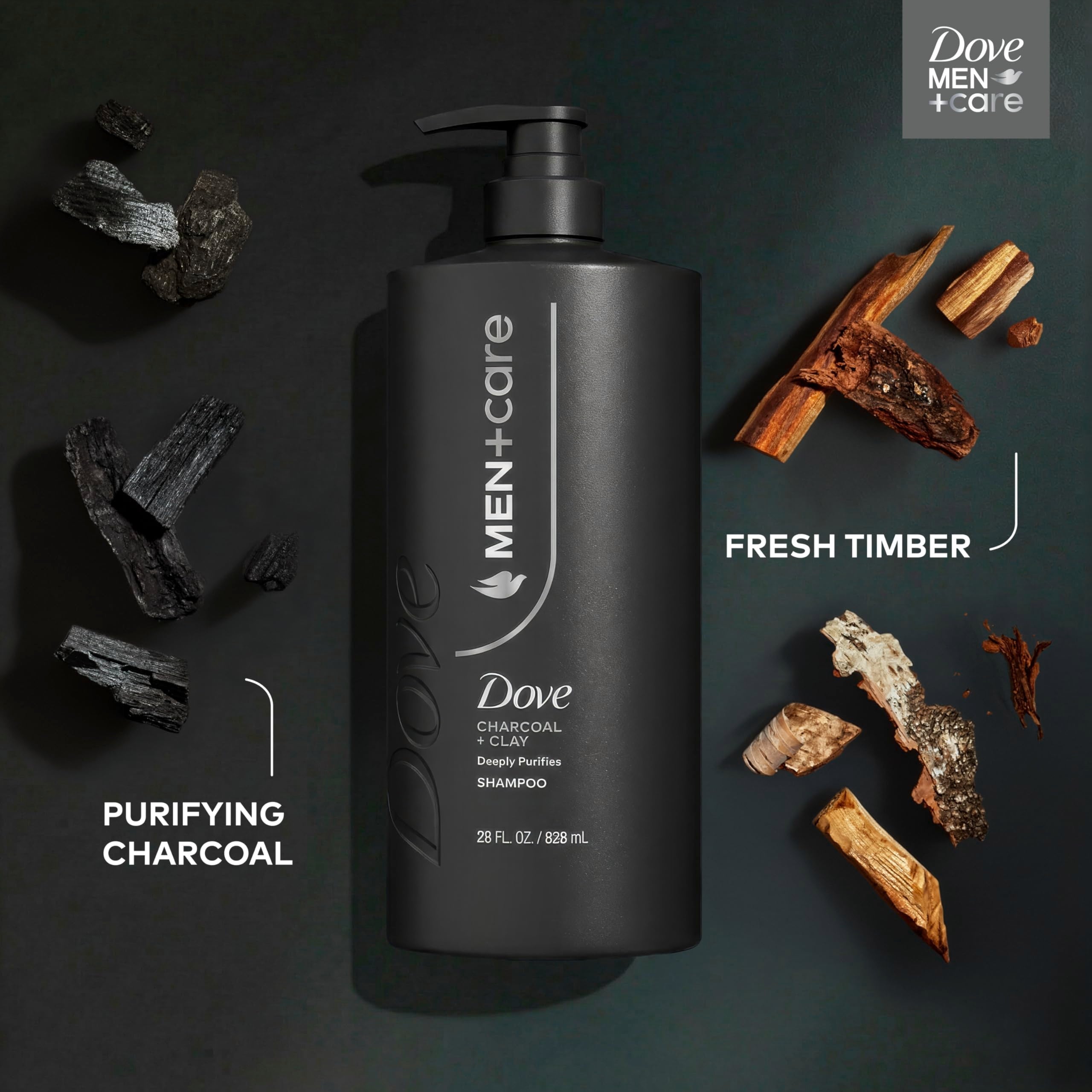Detailed view of the charcoal and clay ingredients list