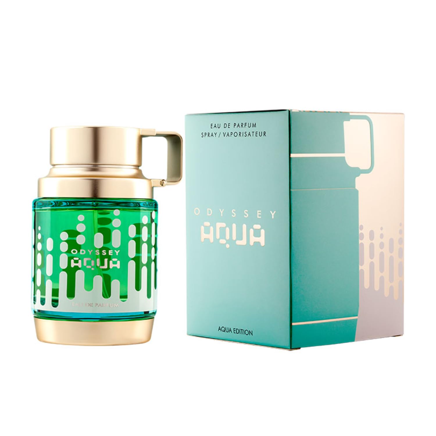 Armaf Odyssey Aqua premium long lasting fragrance collection showcase.
