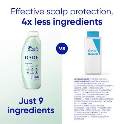 Head and Shoulders Bare 2-in-1 bottle texture and design