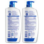 Close up of Head & Shoulders 2-in-1 shampoo with almond oil label