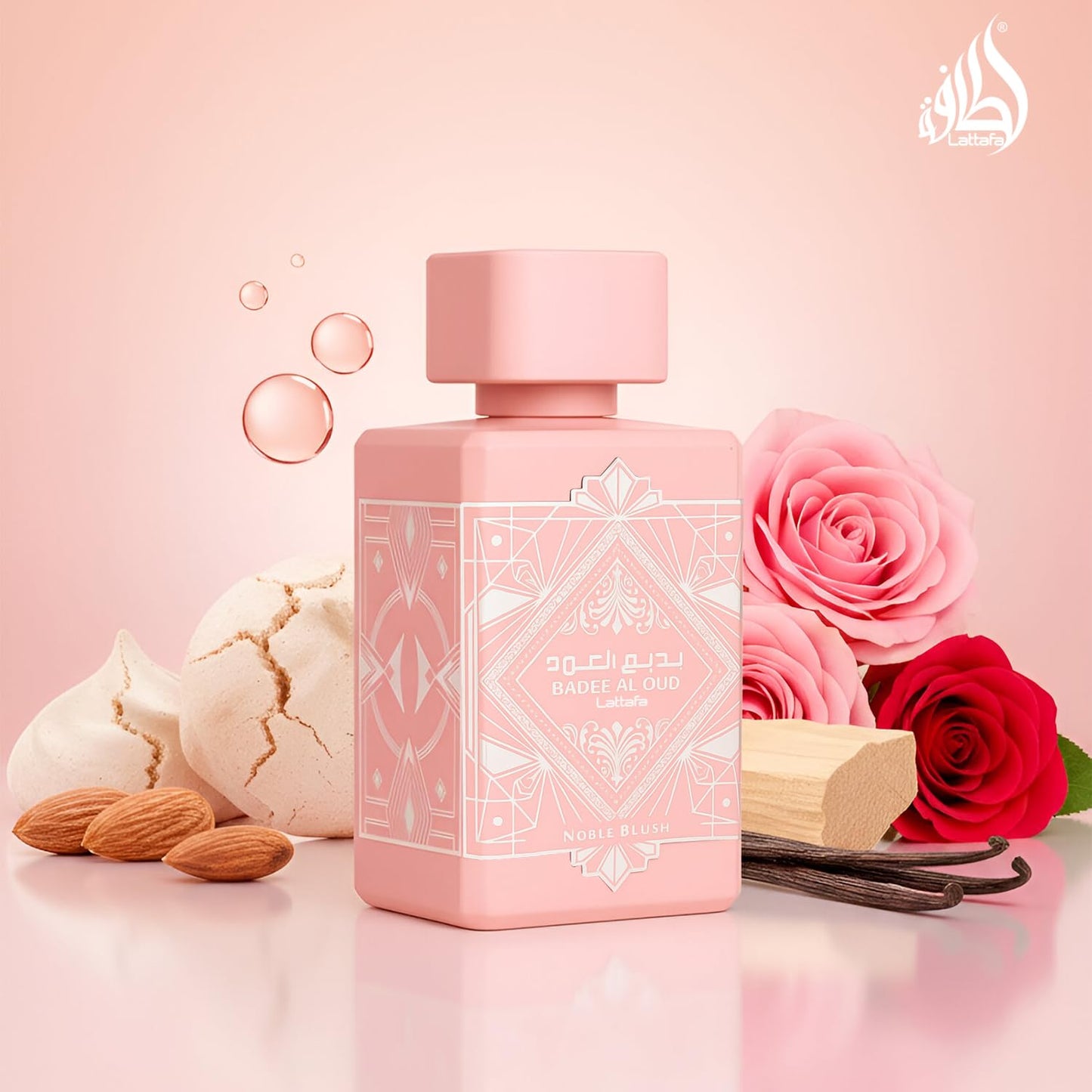 Lattafa Bade'e Al Oud collection Noble Blush luxury perfume spray for men and women