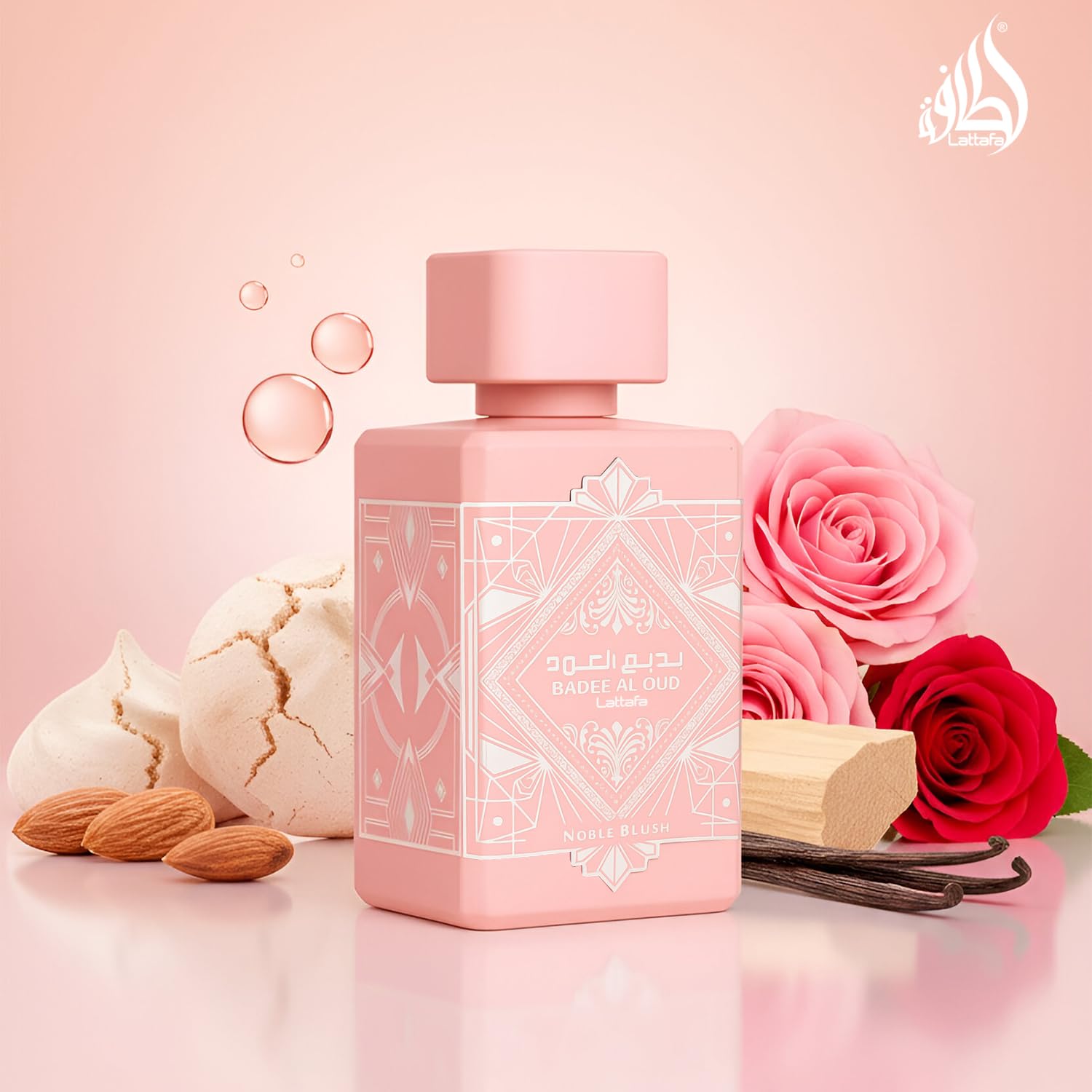 Lattafa Bade'e Al Oud collection Noble Blush luxury perfume spray for men and women