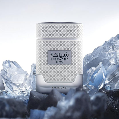 Authentic Khadlaj Shiyaaka Snow 3.4 Ounce luxury fragrance spray