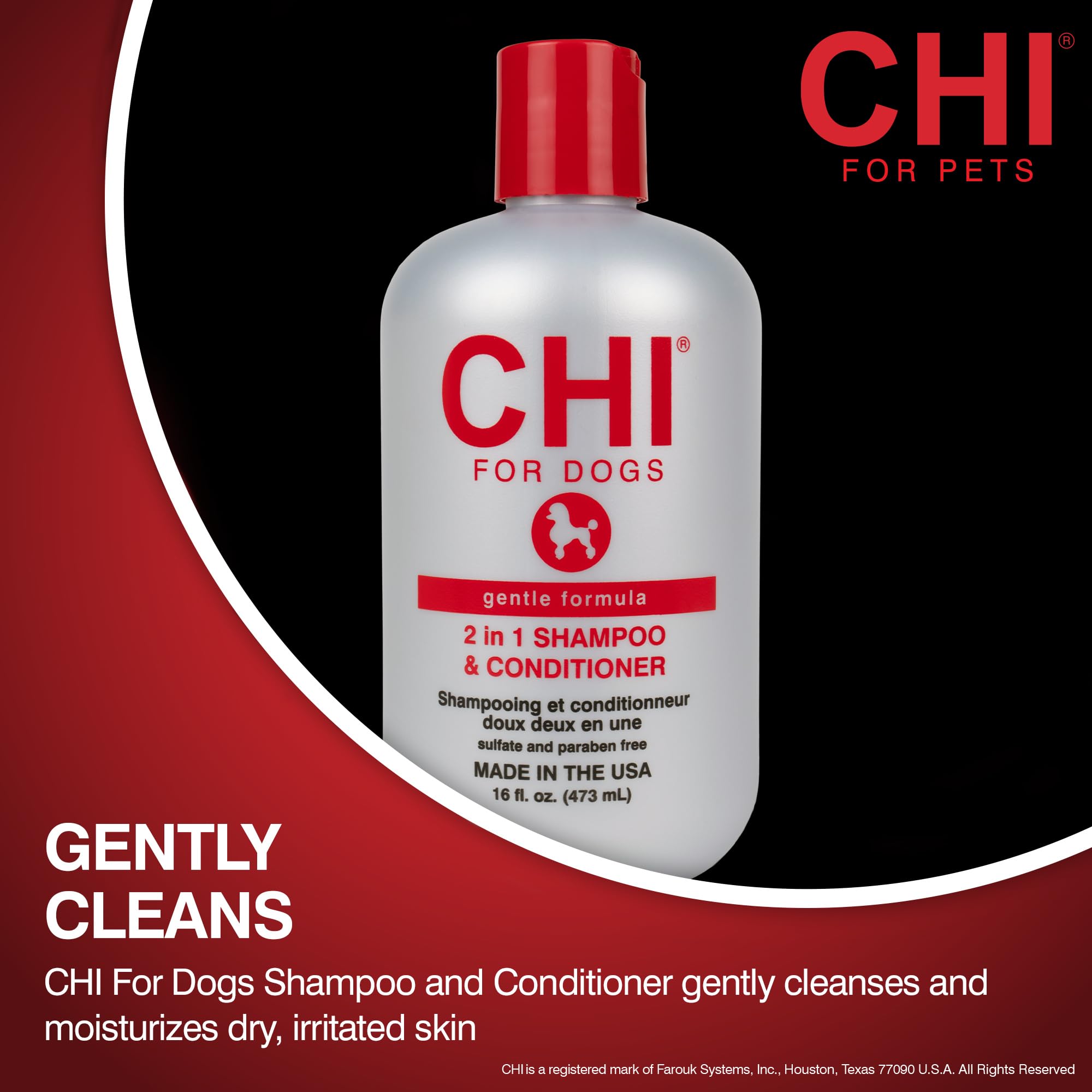 CHI for Dogs Gentle 2-in-1 pet wash bottle