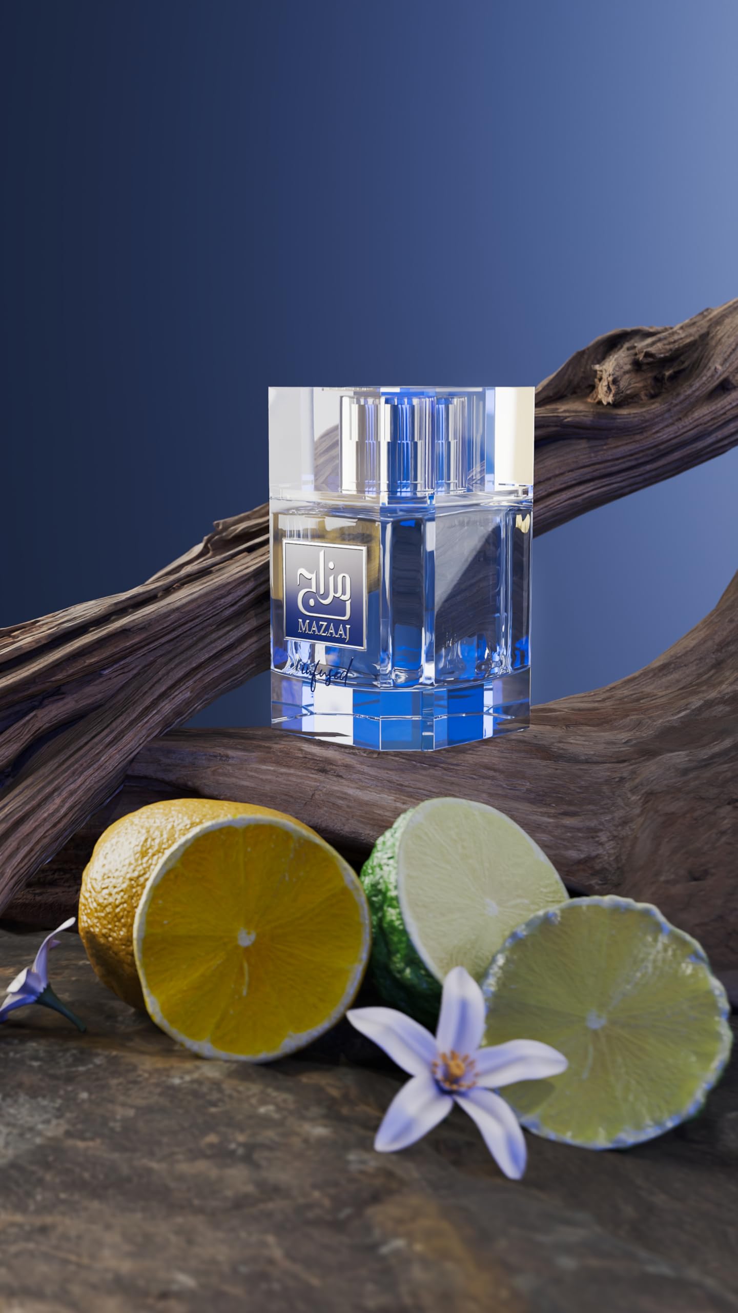 Side view of Zimaya Mazaaj Infused 3.4 Fluid Ounce container highlighting the atomiser mechanism