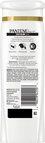 Pantene volumizing shampoo and conditioner dual formula close up look
