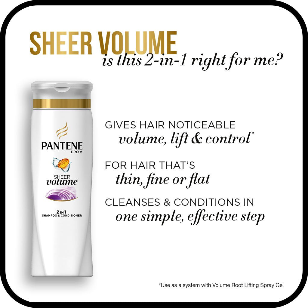 USA imported Pantene 2 in 1 shampoo for flat limp hair