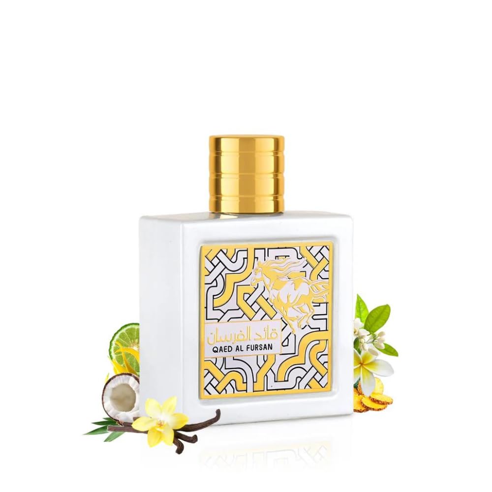Lattafa Qaed Al Fursan Unlimited 3.04 Ounce unisex perfume spray box packaging