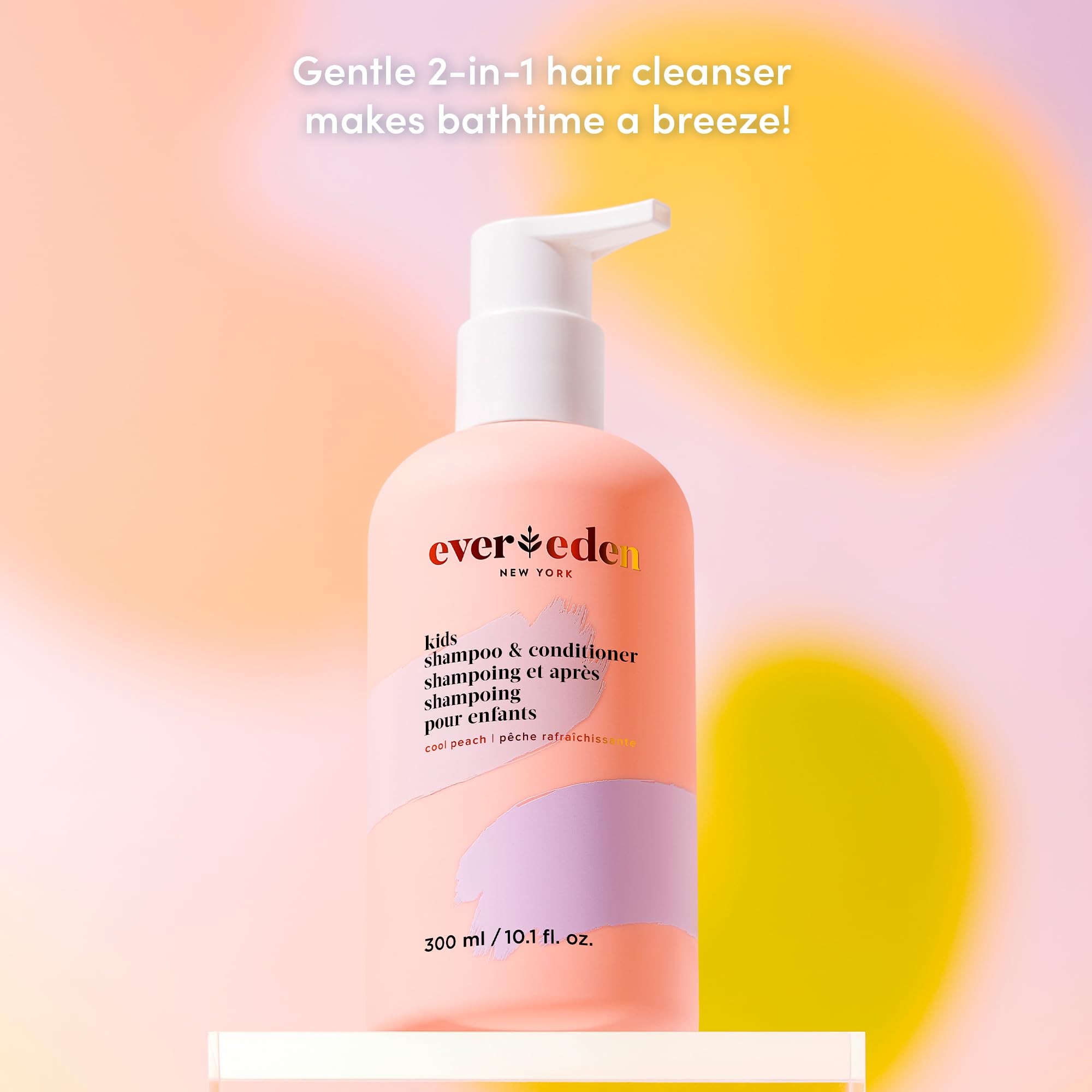 Side profile of Evereden 2-in-1 hair care for kids