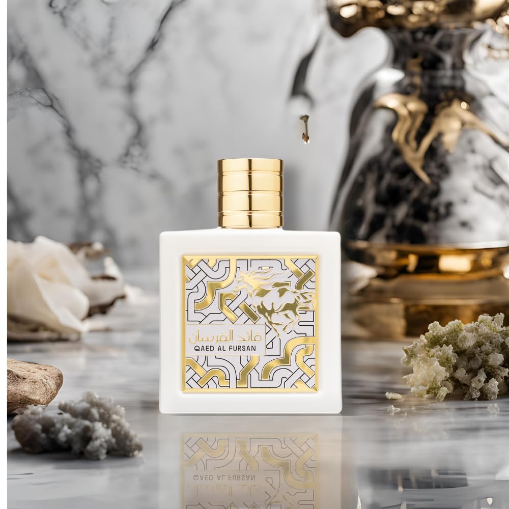 Lattafa Qaed Al Fursan Unlimited 90ml long lasting authentic perfume profile view