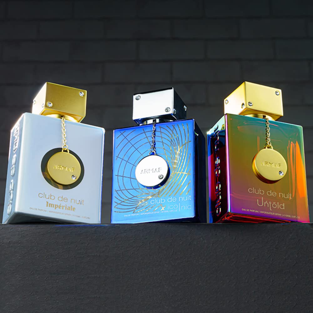 Armaf Club de Nuit Iconic premium imported men fragrance bottle displaying silver crystal stopper
