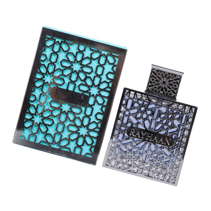Authentic Rayhaan Aquatica fresh marine and citrus fragrance spray mechanism close up shot