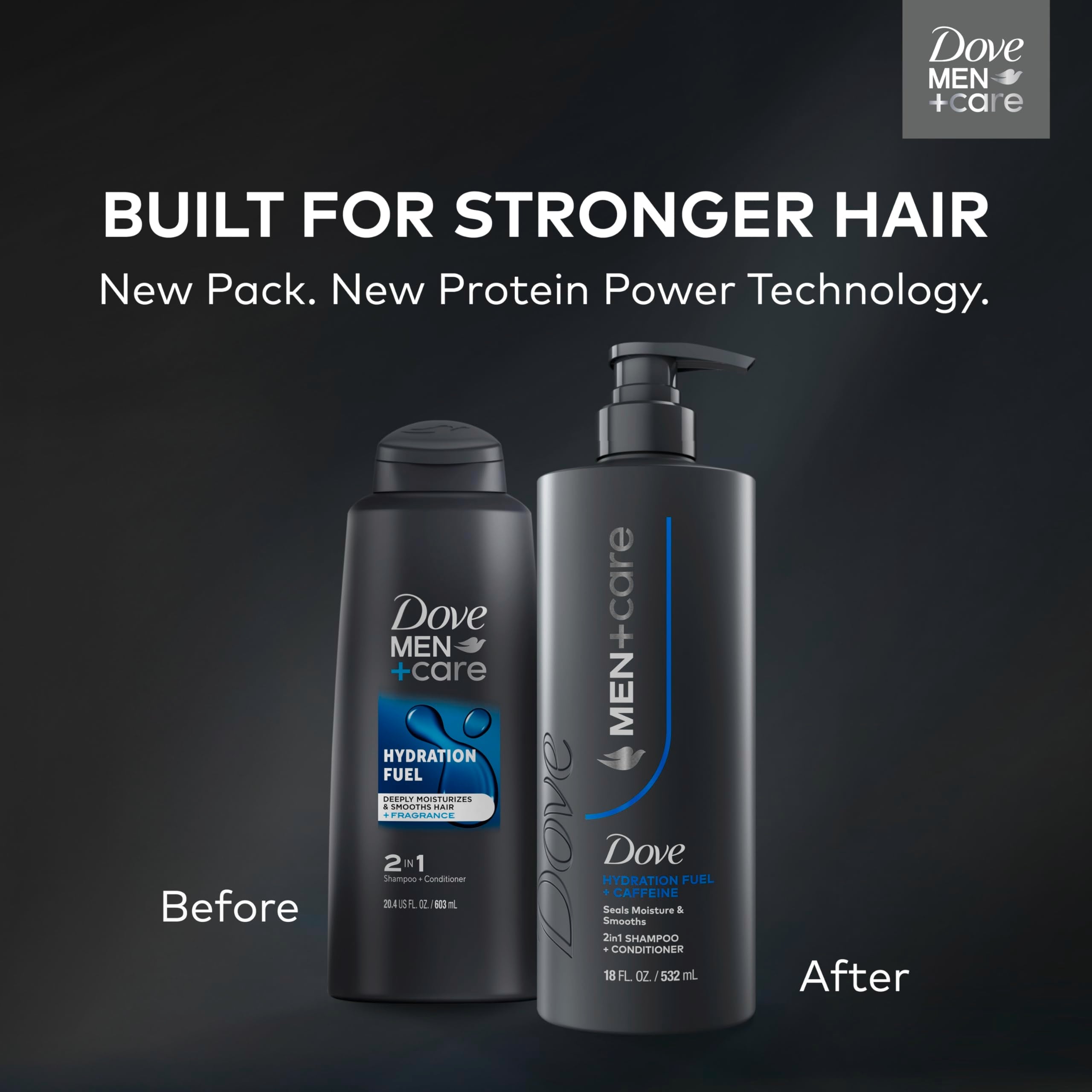 Dove Men Plus Care Hydration Fuel 2 in 1 bottle label