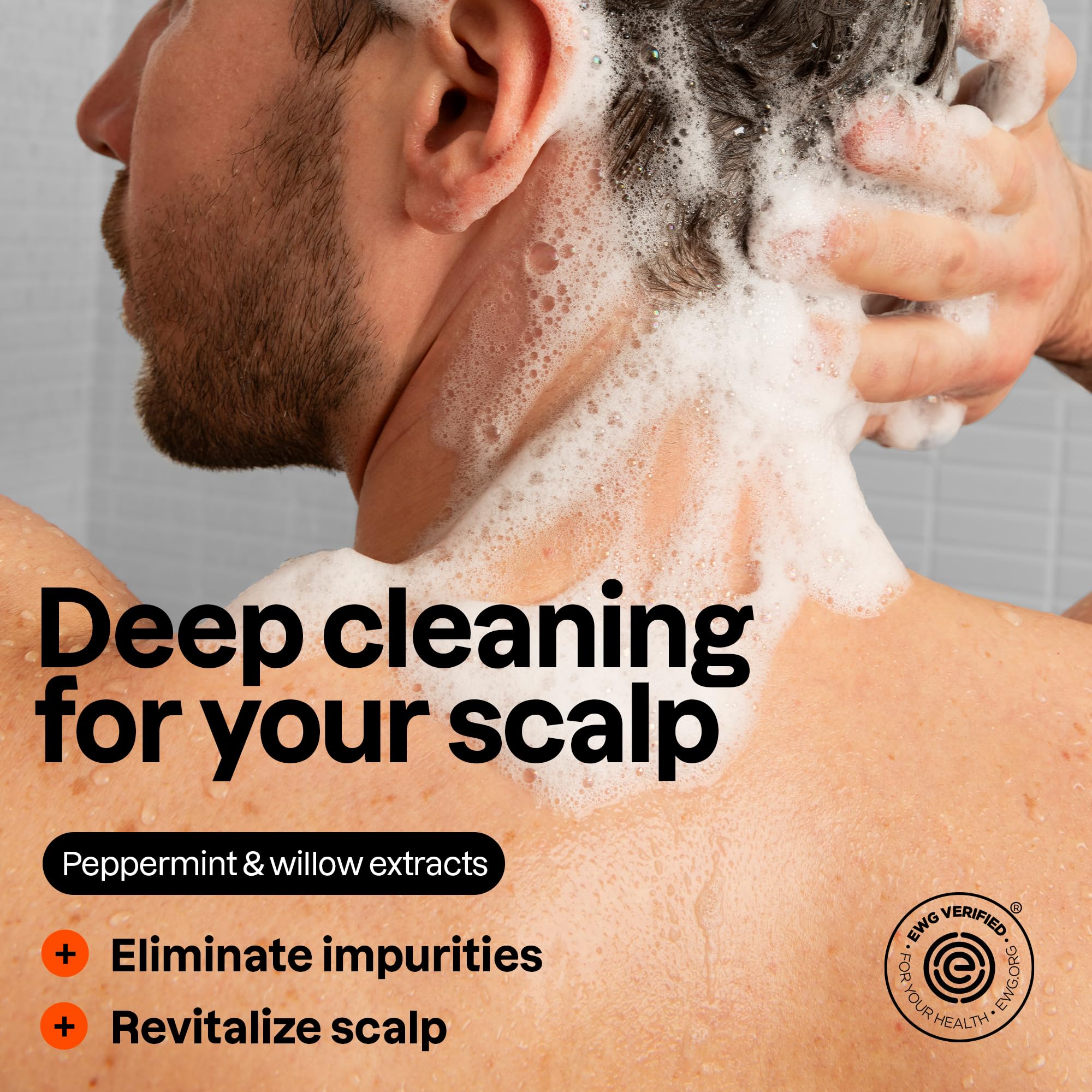 Close up of Attitude Super Leaves men hair care pump bottle