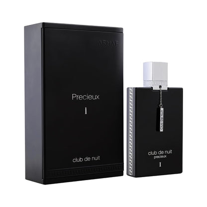 Authentic Armaf Club De Nuit Precieux 1 packaging box and bottle setup