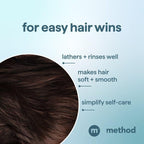 Close up of Method Men 2-in-1 shampoo and conditioner packaging