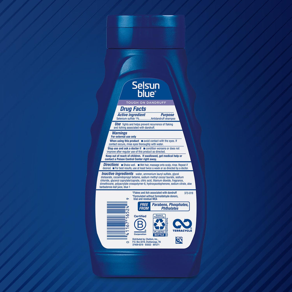 Selsun Blue 11 Fluid Ounce bottle back label details